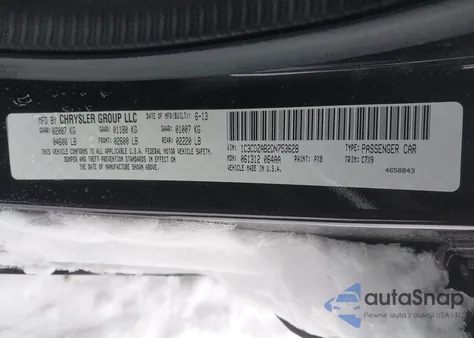 2013 Dodge Avenger Se из США, поврежденный, VIN 1C3CDZAB2DN753628